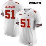 Women's NCAA Ohio State Buckeyes Antwuan Jackson #51 College Stitched Authentic Nike White Football Jersey VS20S28IW